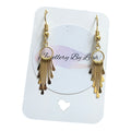Gold Plated Sterling Silver Vermeil Paddle Charm Earrings