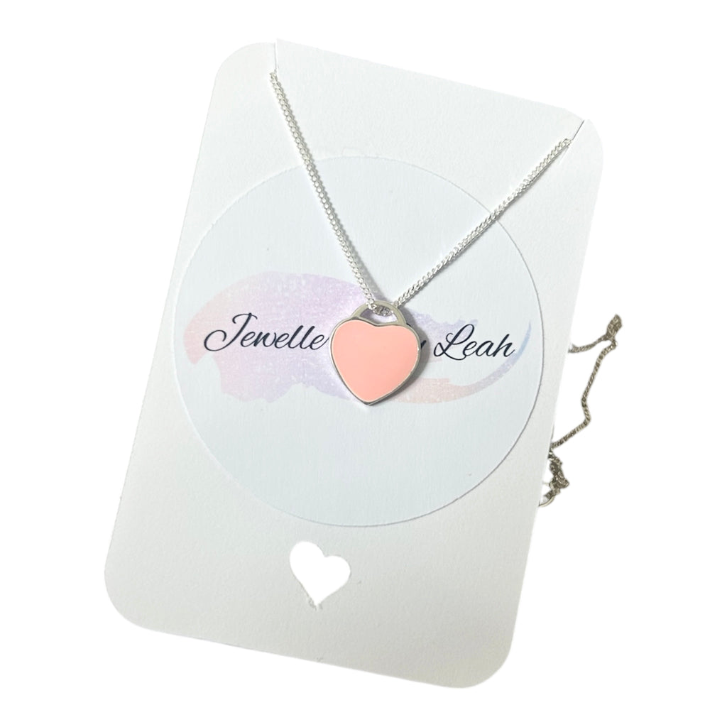 Sterling Silver Love Heart Necklace, Gift, Sweet 16, Prom