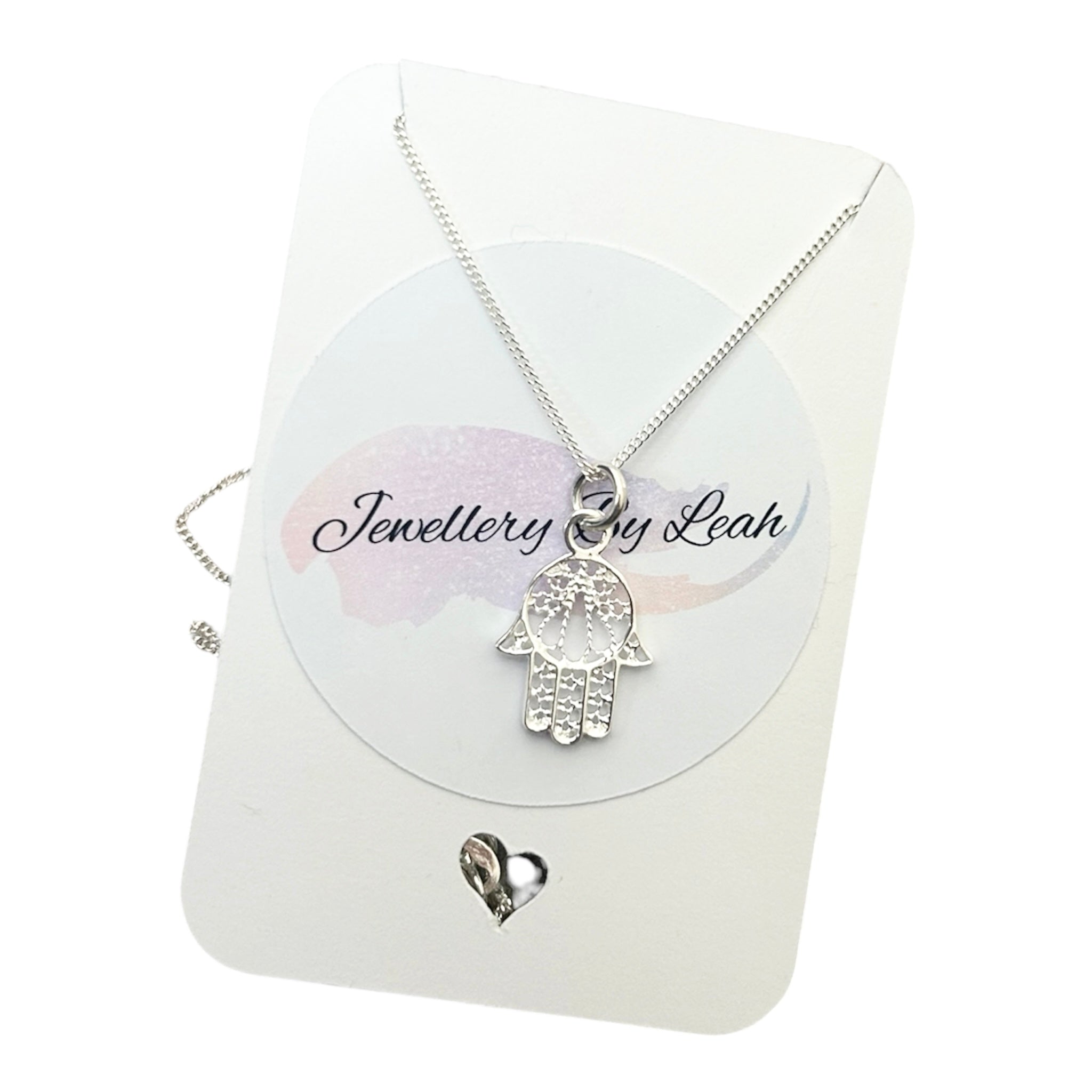 Sterling Silver Hamsa Hand Necklace