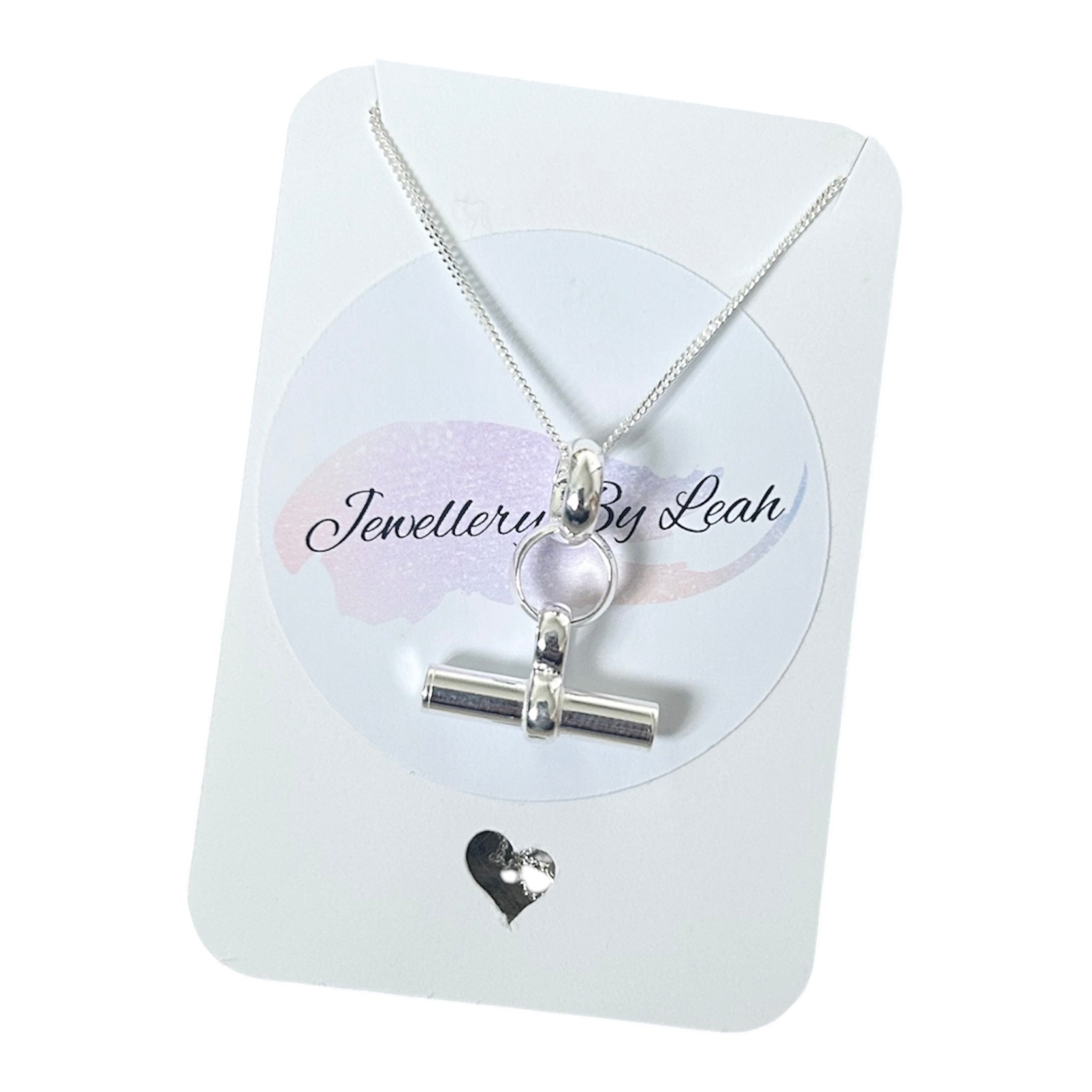Sterling Silver T-Bar Necklace, Gift, Keepsake