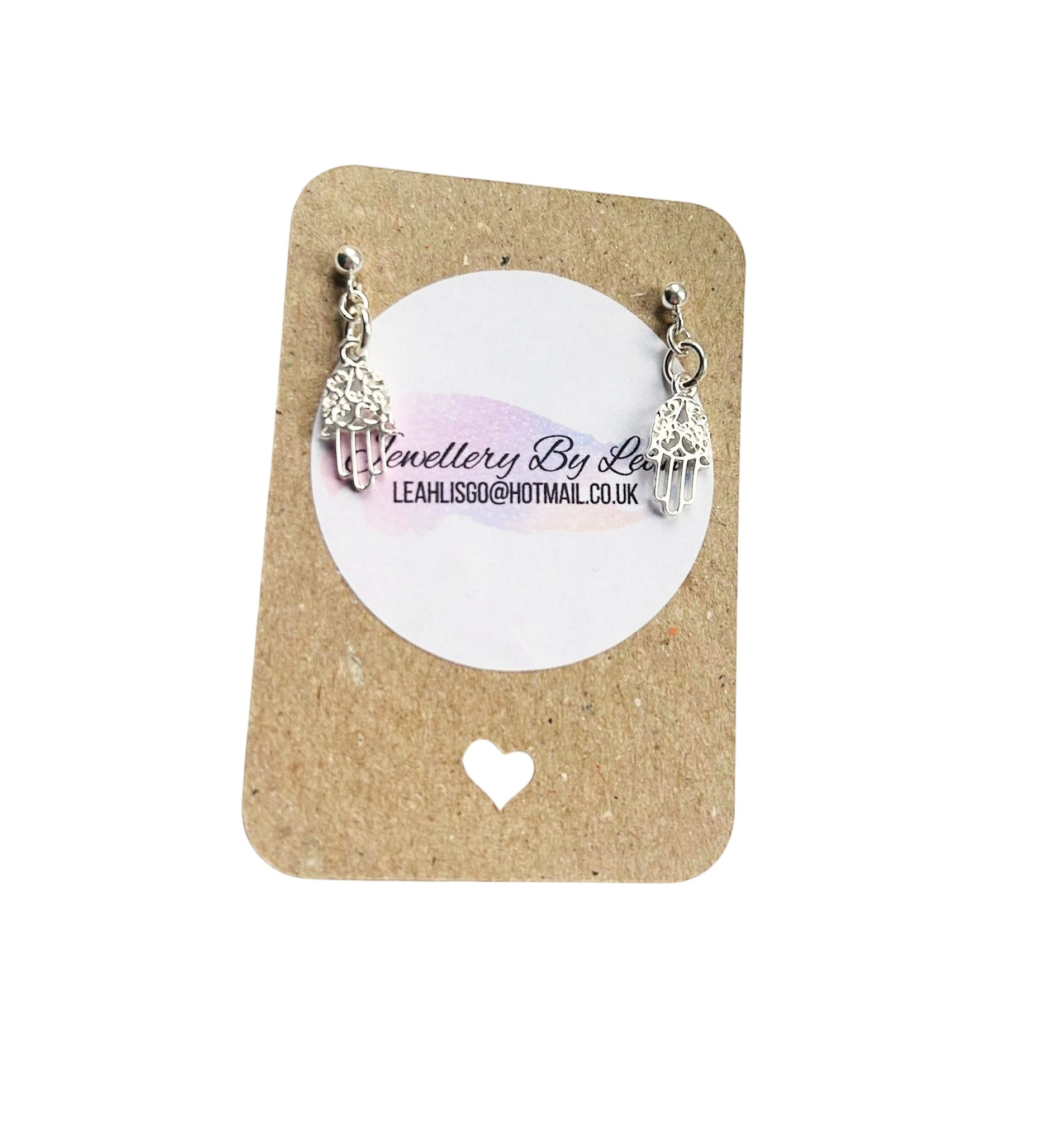 Sterling Silver Hamsa Hand Earrings