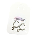 Sterling Silver Sun and Moon Hoop Earrings