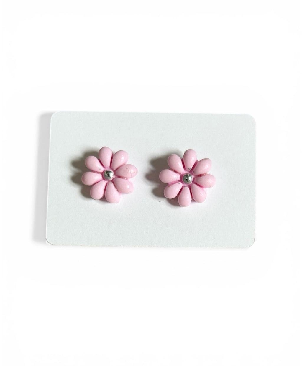 Polymer Clay Daisy Stud Earrings, Lightweight Flower Studs