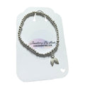 Sterling Silver Beaded Angel Wing Bracelet