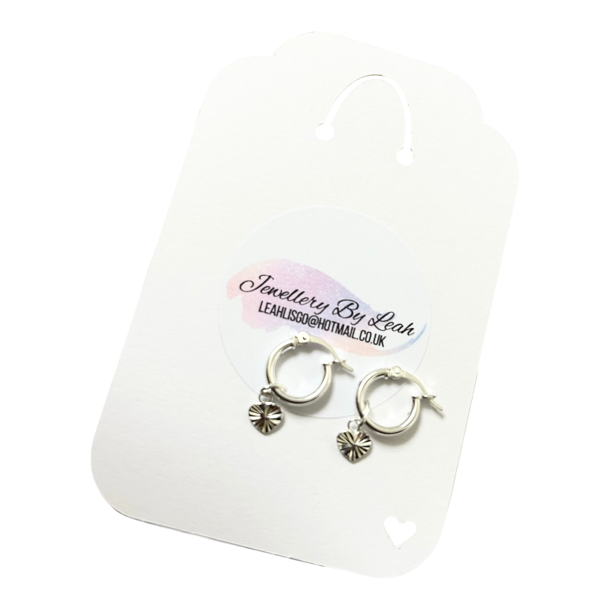 Sterling Silver Mini Heart Hoop Earrings, Gifts, Modern Jewellery
