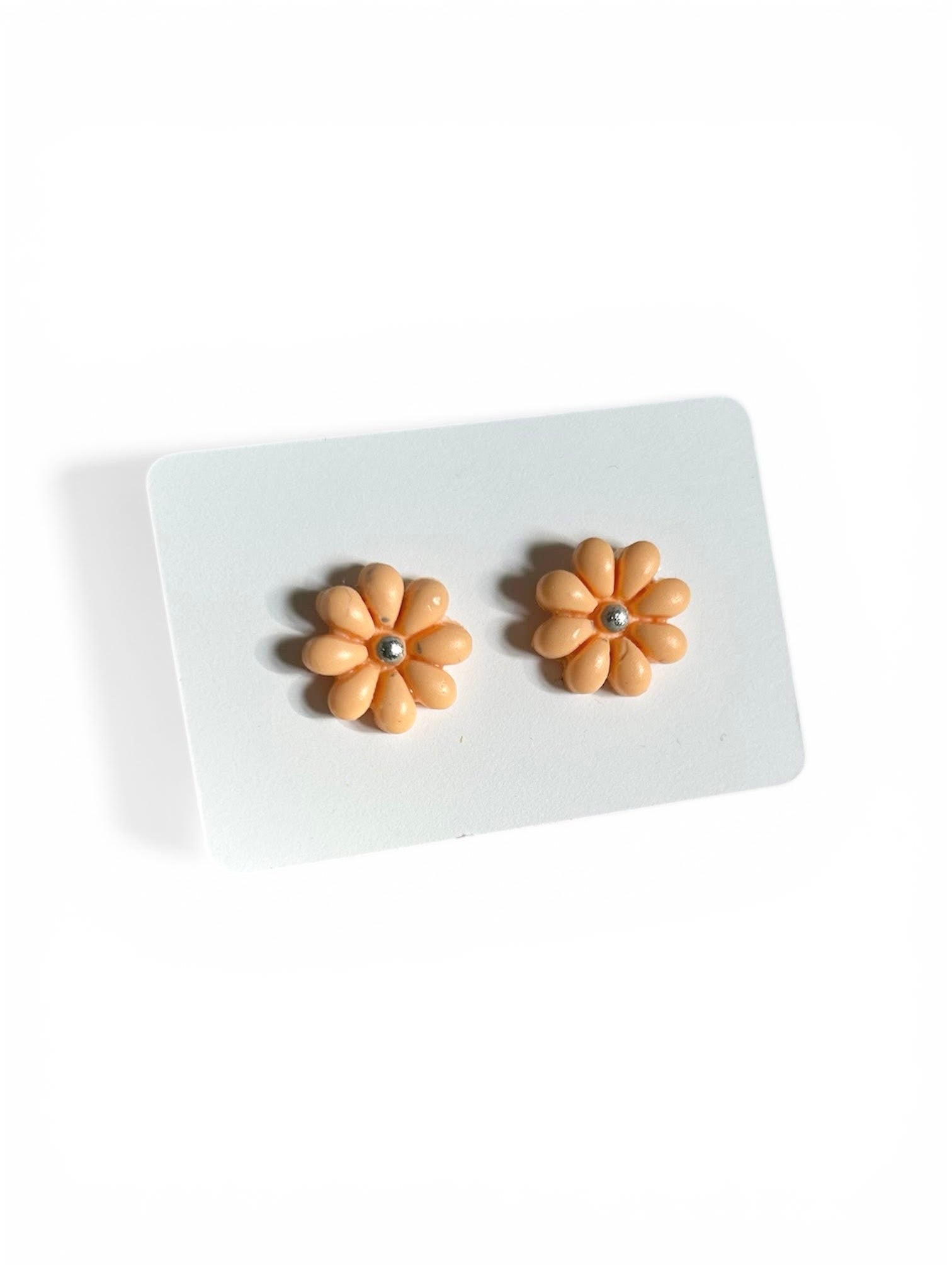 Polymer Clay Daisy Stud Earrings, Lightweight Flower Studs