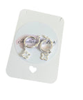 Sterling Silver Clover Huggie Earrings