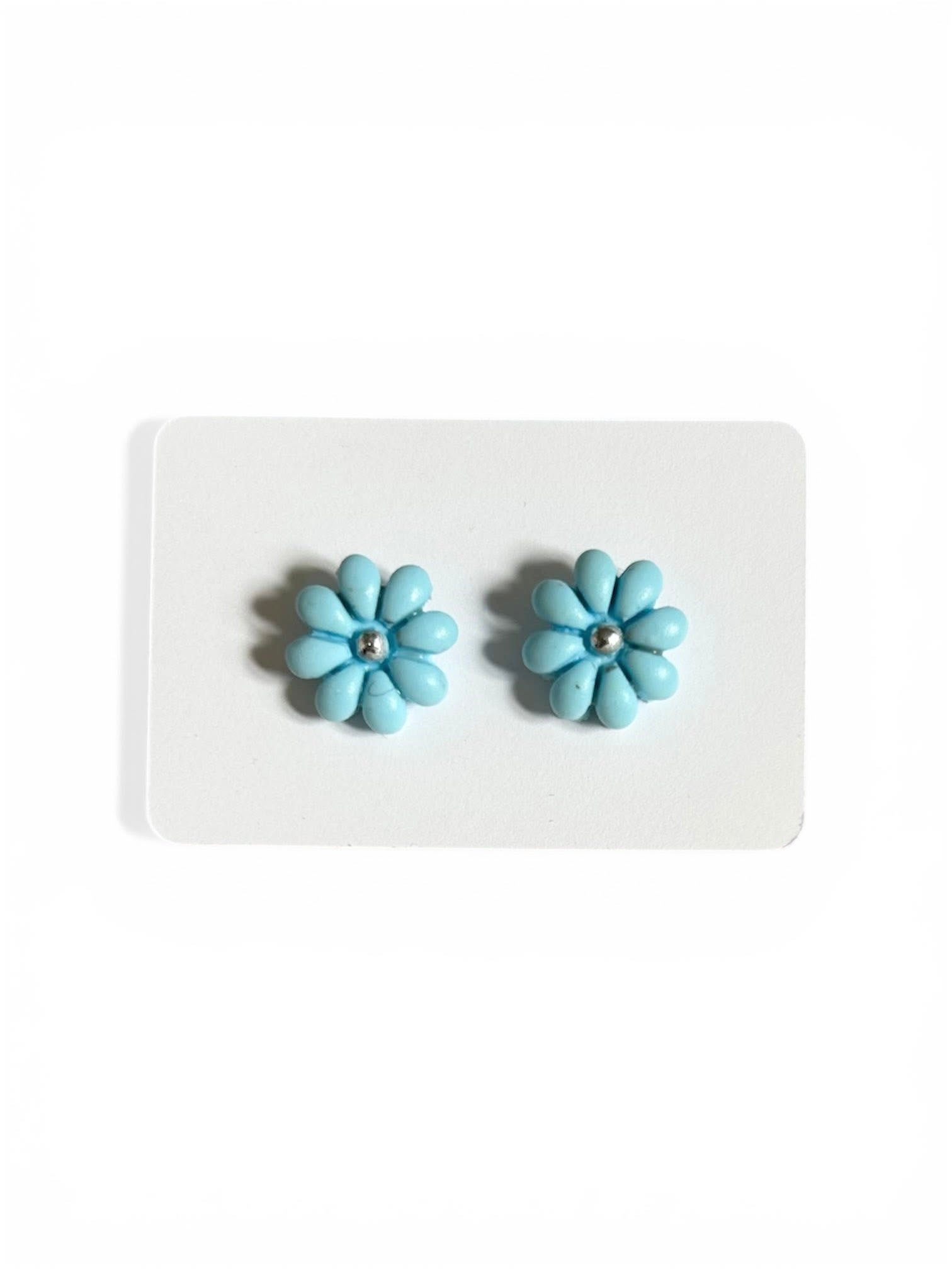 Polymer Clay Daisy Stud Earrings, Lightweight Flower Studs
