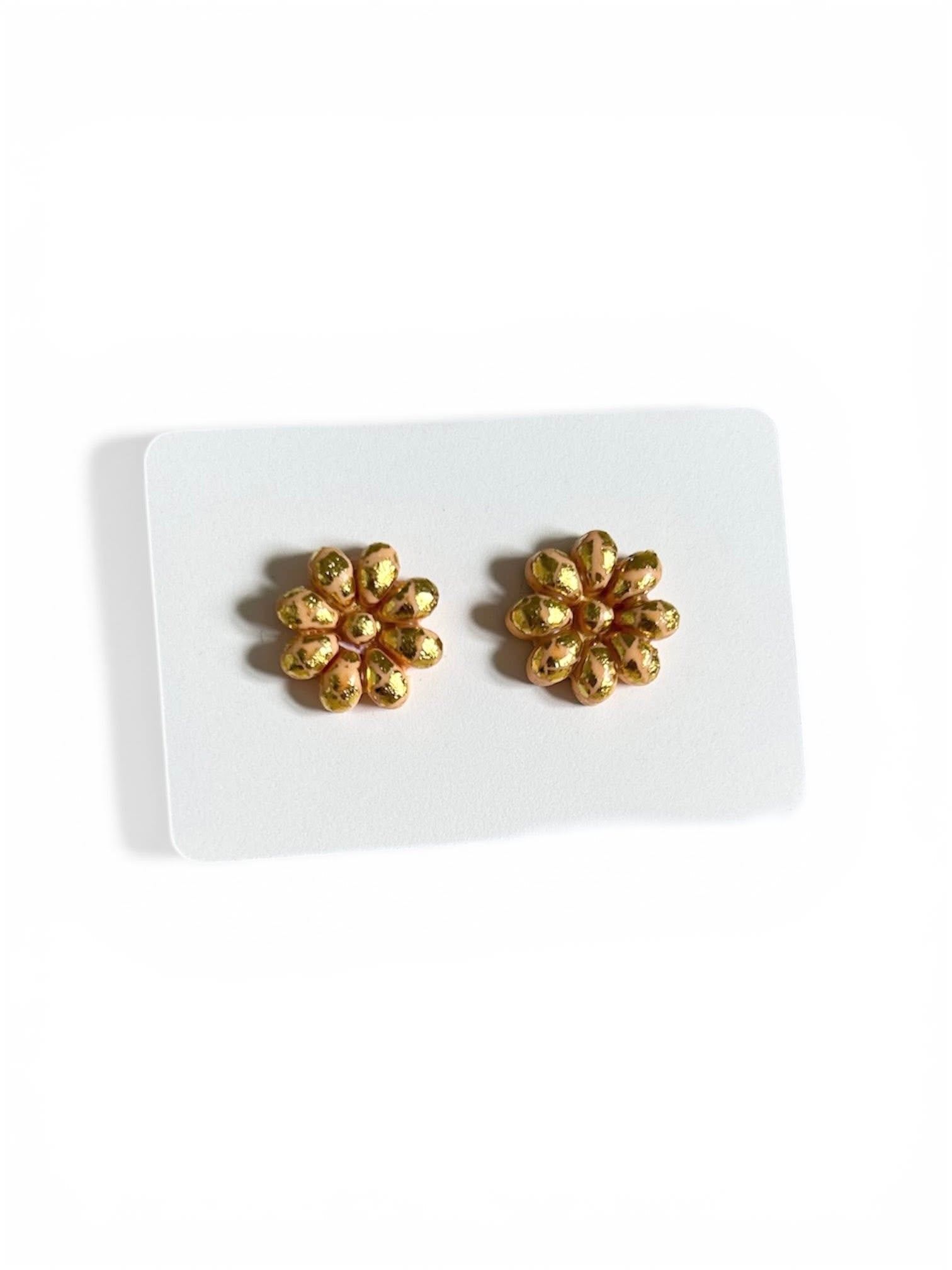 Polymer Clay Daisy Stud Earrings, Lightweight Flower Studs